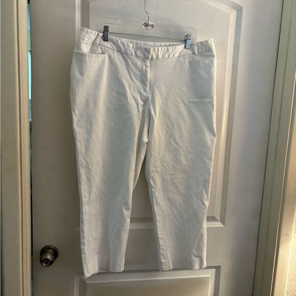 Lane Bryant White Cropped Pants szc18 - Picture 1 of 3